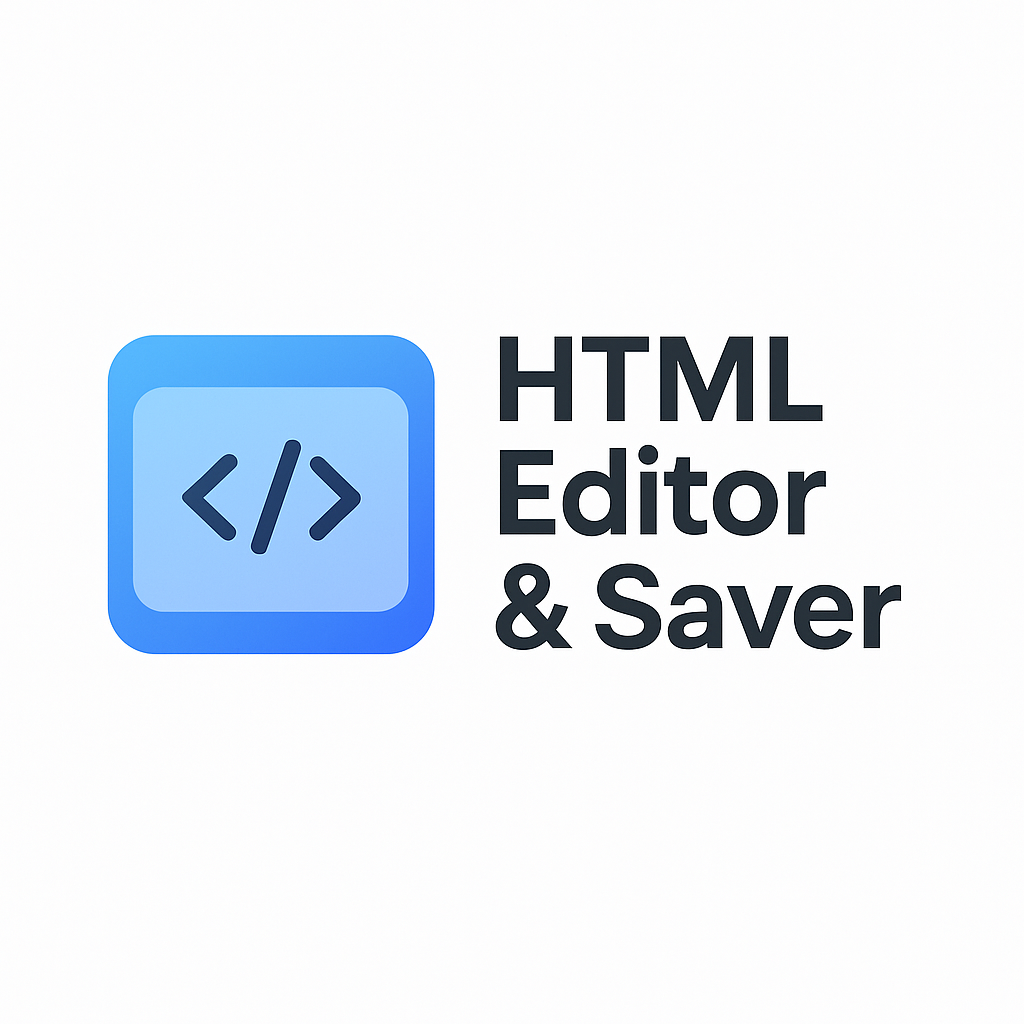 ✨ HTML Editor & Saver ✨